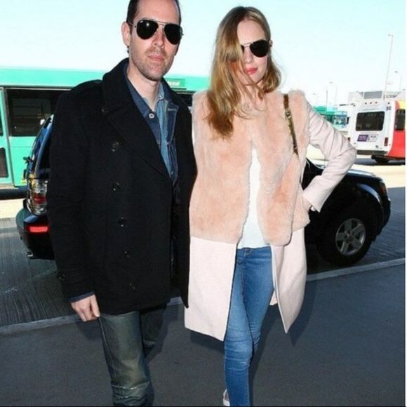 RARE ZARA Pink Wool Combination Faux FurJacket XS - Picture 10 of 13